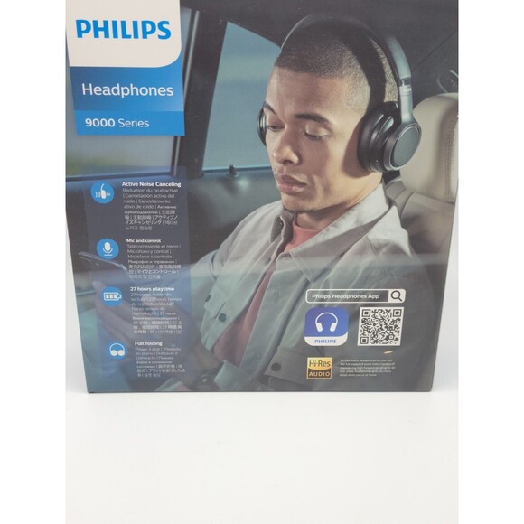Philips H9505BK Over Ear Wireless Headphones Active Noise Canceling (NIB) - Picture 3 of 14